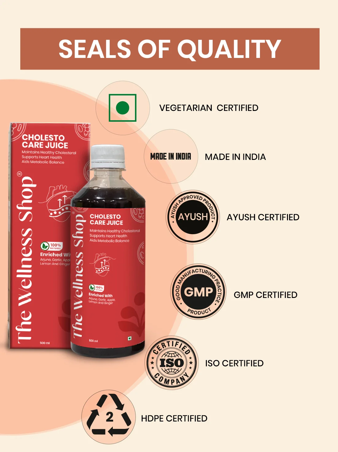 Cholesto Care Juice -100% Ayurvedic Cholesterol Balance & Heart Health in 8 Weeks - Image 10