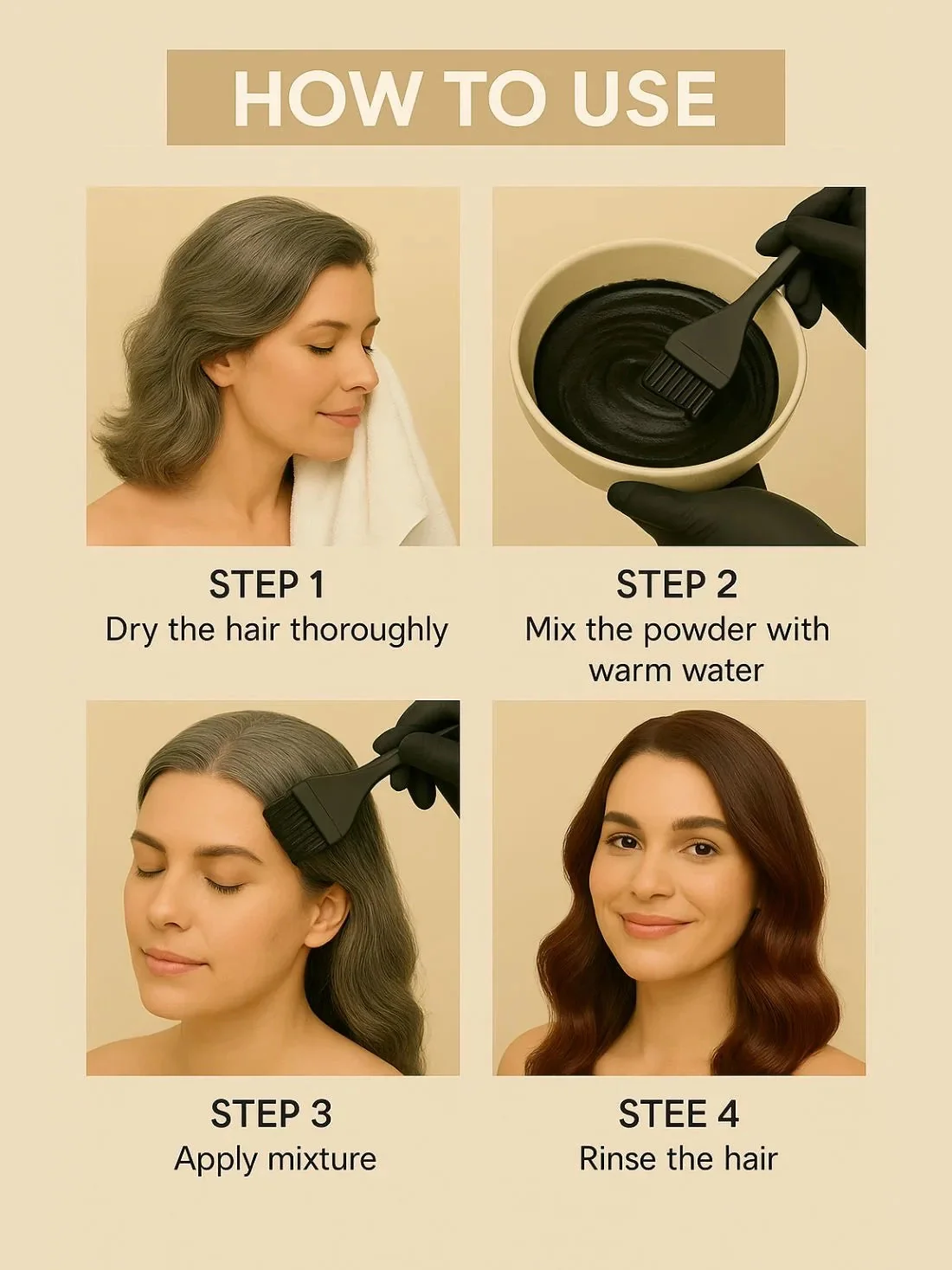 Natural Burgundy Hair Colour - 100gm(No Ammonia, Premium Quality, Lasts 3 Weeks) - Image 6
