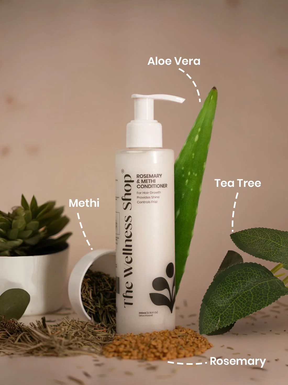 Rosemary & Methi Anti Hairfall Conditioner - Hair Fall & Thinning, Slow Hair Growth, Dullness & Lack Of Shine - Image 6