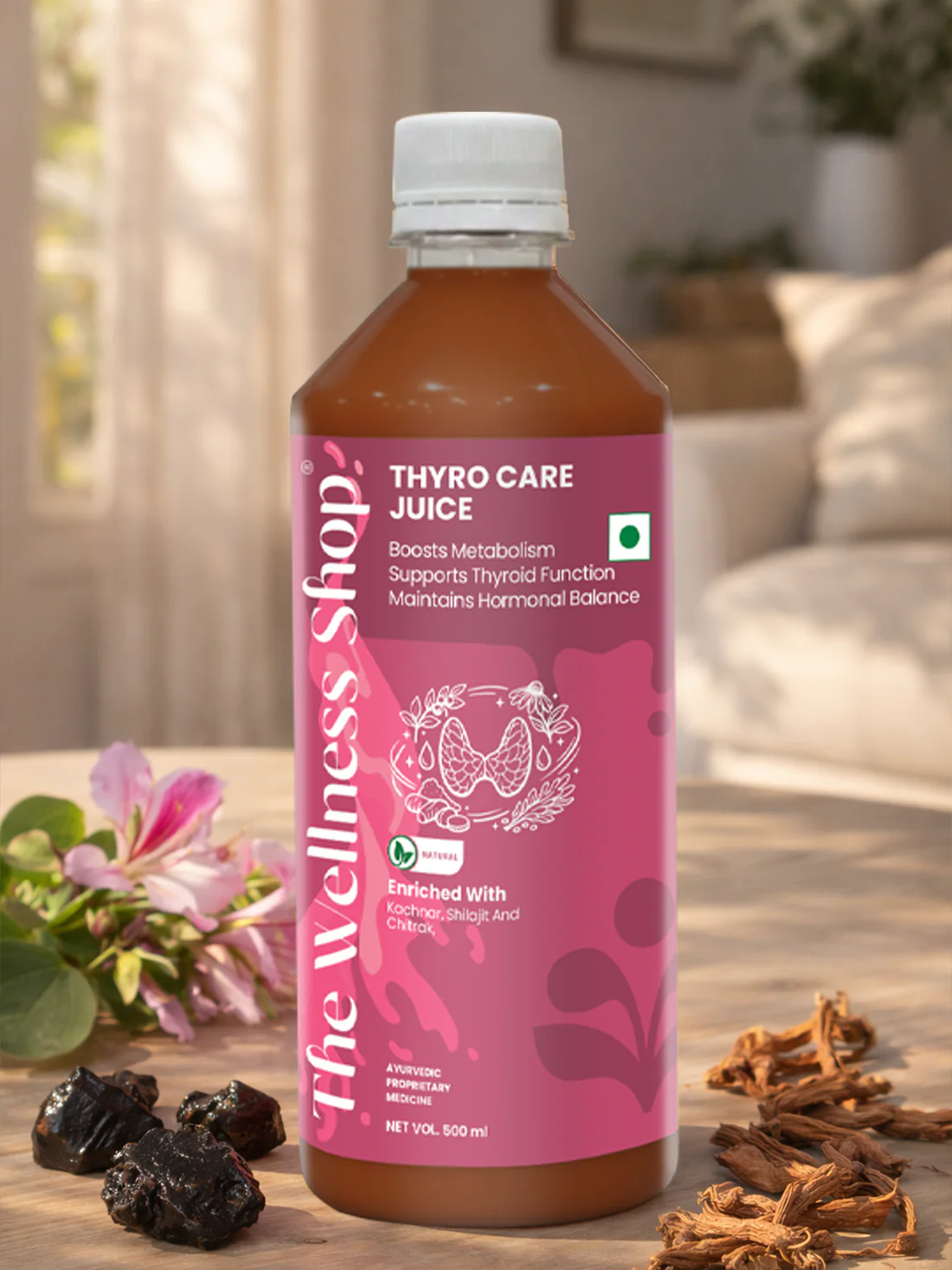 Thyro Care Juice — 23-Herb Ayurvedic Formula for Thyroid Support, Metabolism & Energy - Image 3