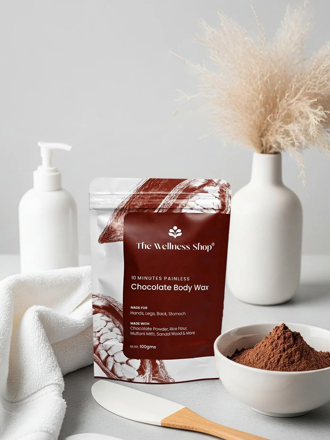 Turmeric Facial Wax+ Bikini Wax Powder+ Chocolate Hair Removal Powder + 4% Aha Bha Underarm Roll On - Image 8