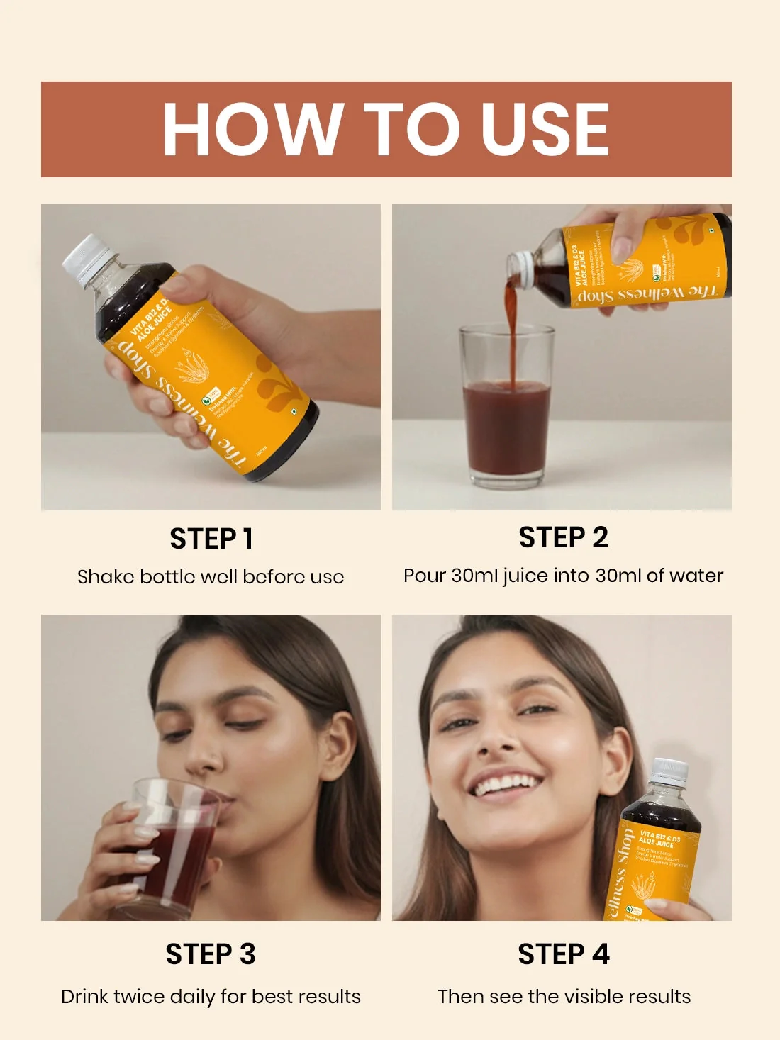 Vitamin B12 And D3 Aloe Juice- 100% Ayurvedic Juice for Energy, Immunity & Bone Health - Image 5